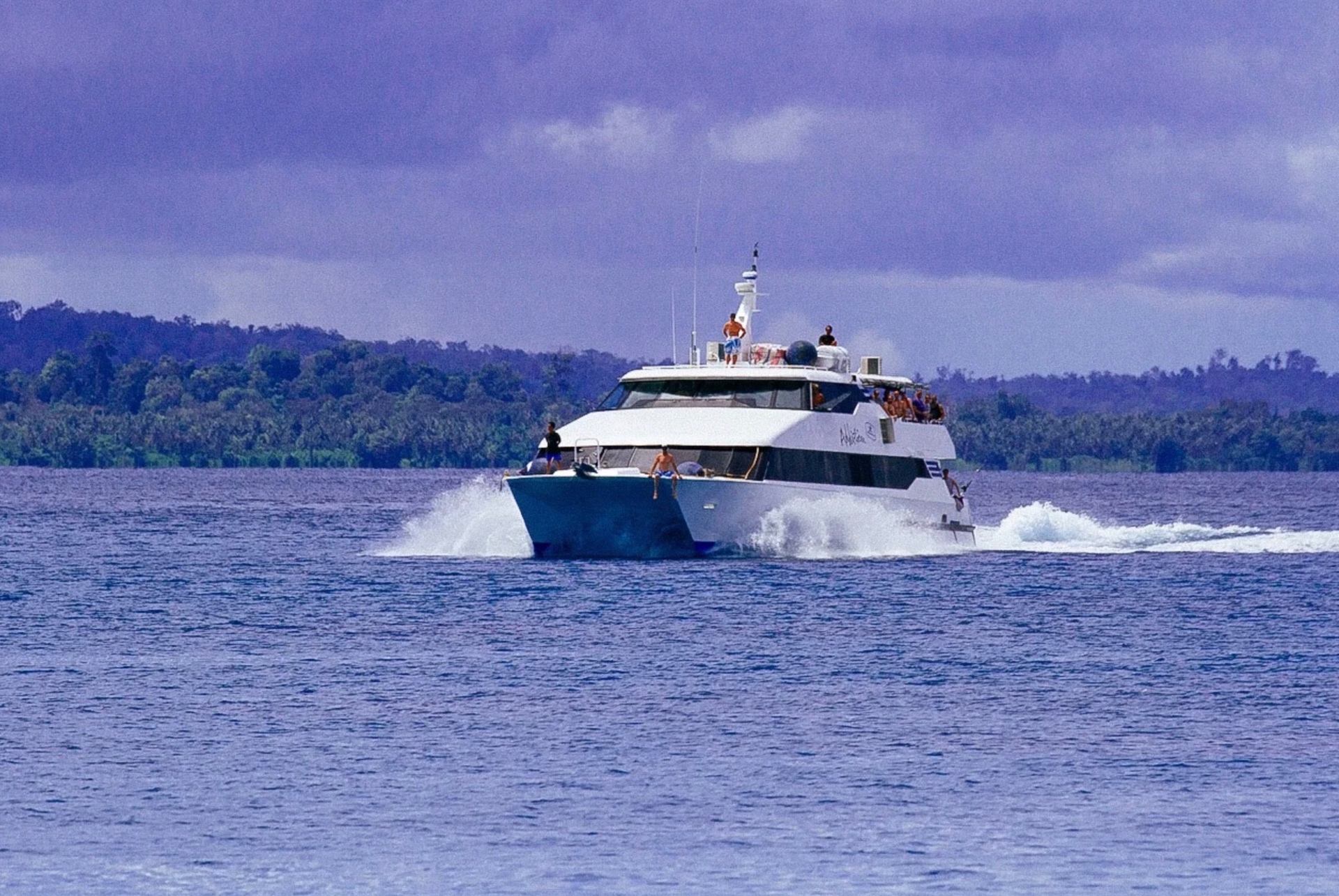 MV Addiction underway in the Mentawai Islands