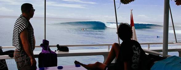View of the surf from the MV Addiction deck