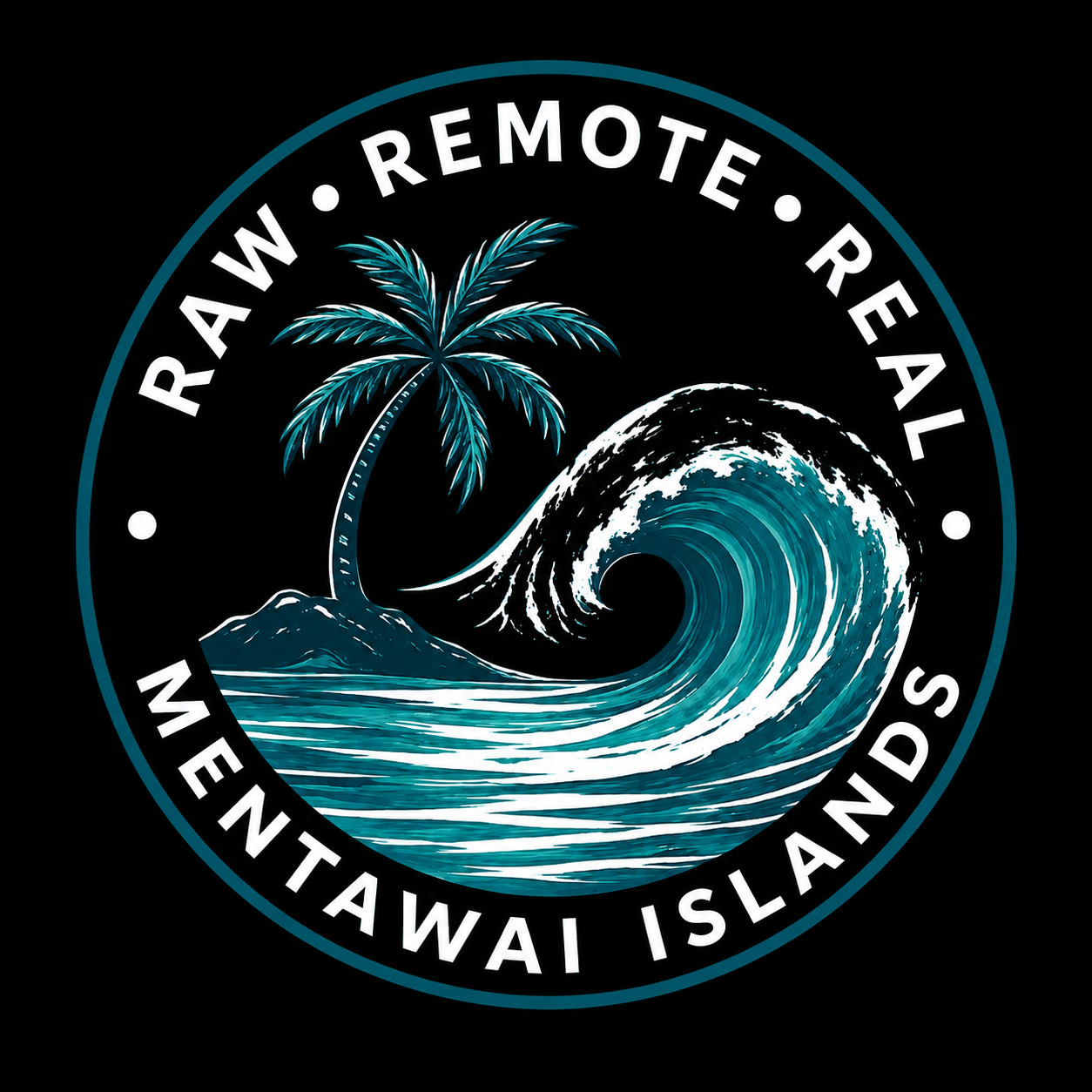 Raw · Remote · Real — Mentawai Islands stamp
